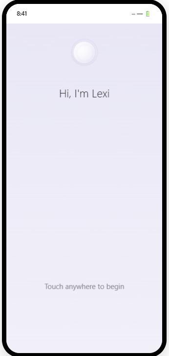 Lexi welcome screen